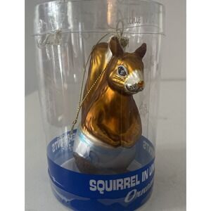 Squirrel in Underpants Ornament - Holiday Hand-Blown Glass Art ® Archie McPhee
